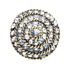 Винтажное кольцо с кристаллами