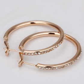 Серьги-кольца с золотым покрытием
