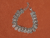 Традиционный индийский витой браслет (белый металл)